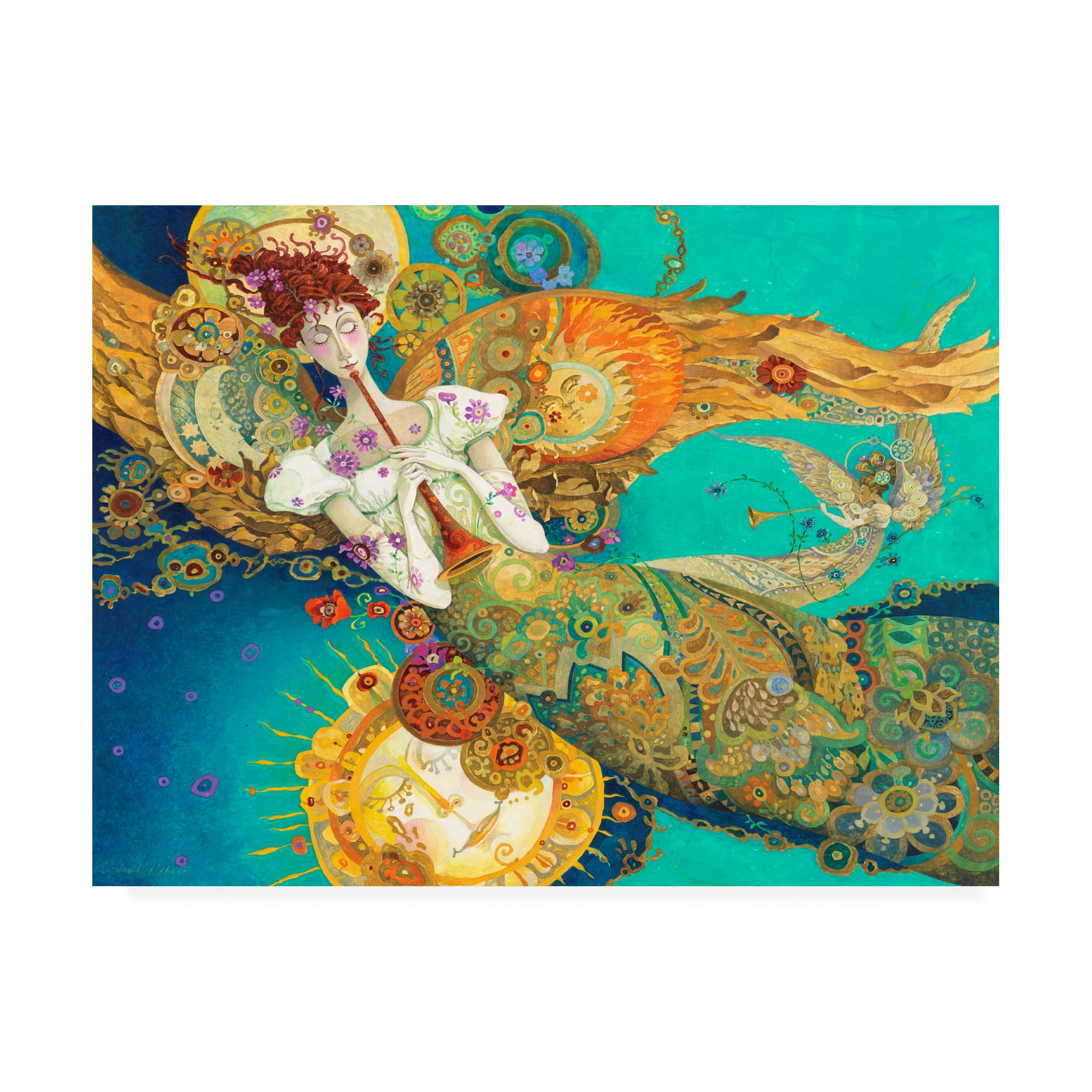 David Galchutt 'Rejoice Angel And Trumpet' Canvas Art