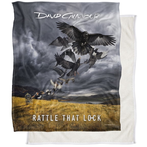 David Gilmour Blanket, 50"x60" Rattle That Silky Touch Sherpa Back Super Soft Throw Blanket