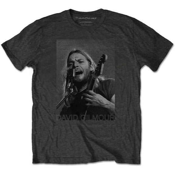 David Gilmour Unisex T-Shirt On Microphone Half-tone (Medium)