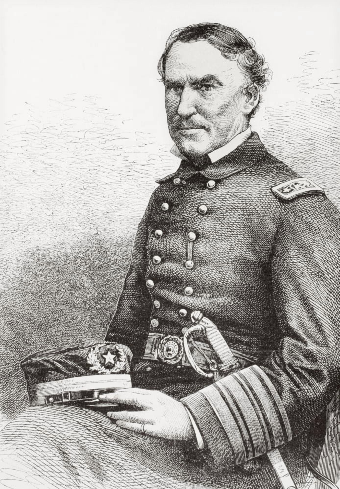 David Glascoe Farragut 1801 - 1870 American Admiral On Union Side During Civil War From Lunivers Illustre Published In Paris In 1868 Canvas Art - Ken Welsh Design Pics (12 x 17)