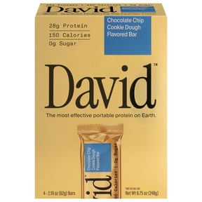 David High Protein Bars, Chocolate Chip Cookie Dough - 28g Protein