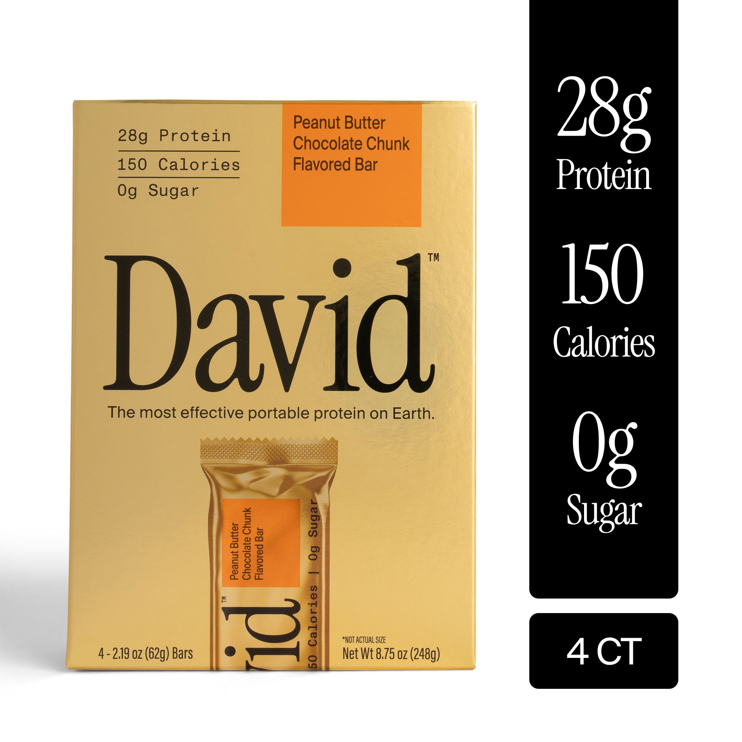 David High Protein Bars, Peanut Butter Chocolate Chunk - 28g Protein