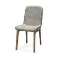 thumbnail image 1 of David Gray Fabric Wrapped Medium Brown Wood Base Dining Chair (Set of 2), 1 of 7