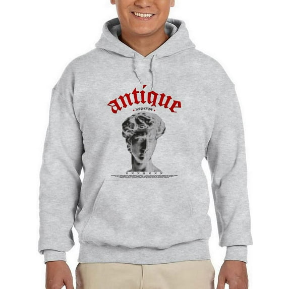 David Halftone Antique Hoodie Men -Image by Shutterstock, Male Large