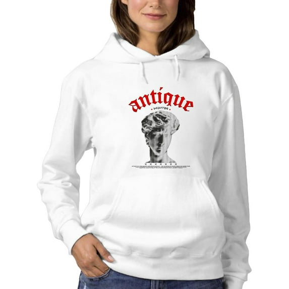 David Halftone Antique Hoodie Women -Image by Shutterstock, Female 5X-Large