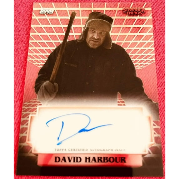 David Harbour certified signed Stranger Things 2025 Topps High-Tek card