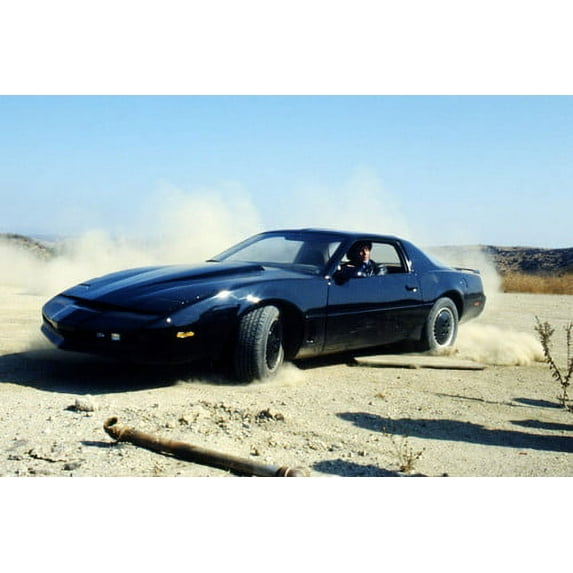 David Hasselhoff Driving Knight Rider Trans Am Pontiac Firebird Car 24X36 Poster