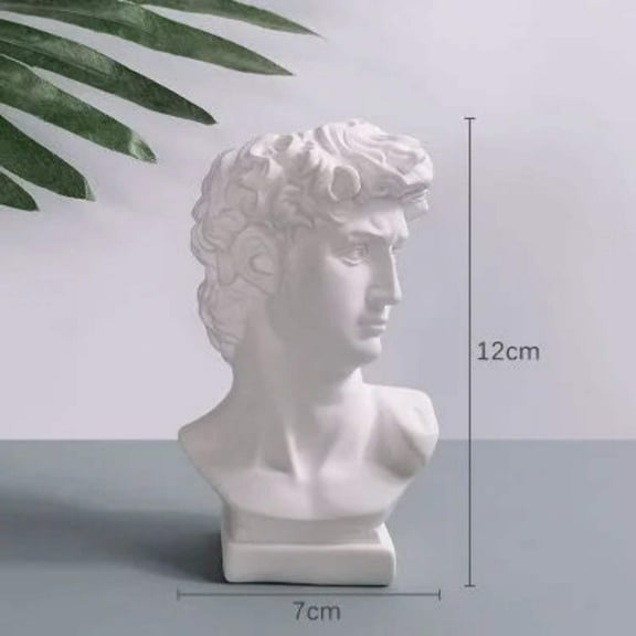 David Head Flower Pot Vase Roman Style Face Planter for Garden Home Office Decor (Medium)