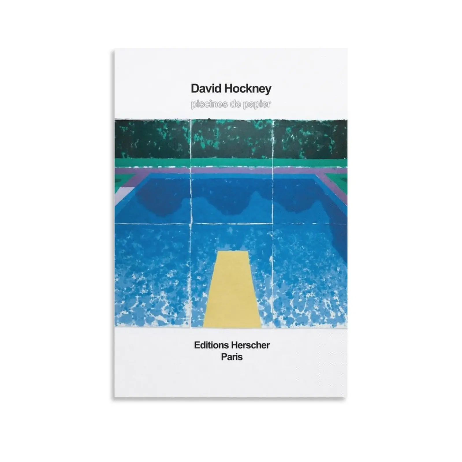 David Hockney Exhibition Art Poster - PISCINES DE PAPIER Canvas ...