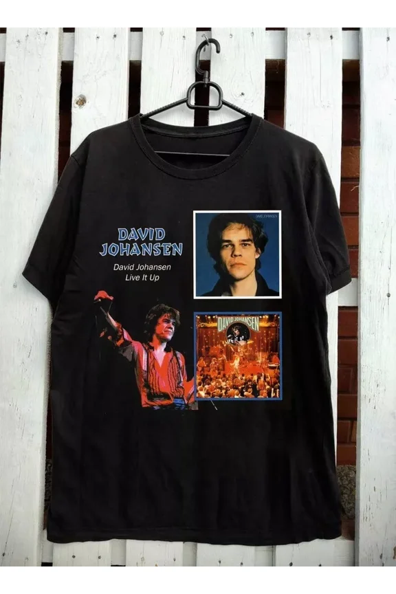 David Johansen - David Johansen Live It Up Black All Size T-Shirt AR960