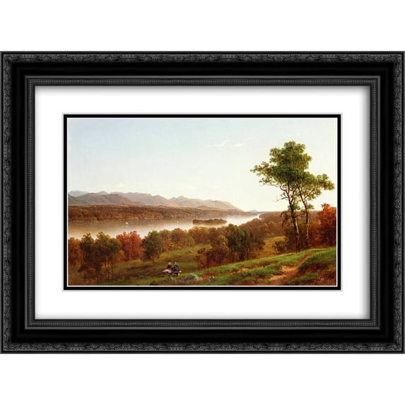 David Johnson 2x Matted 24x18 Black Ornate Framed Art Print 'View from Hyde Park '