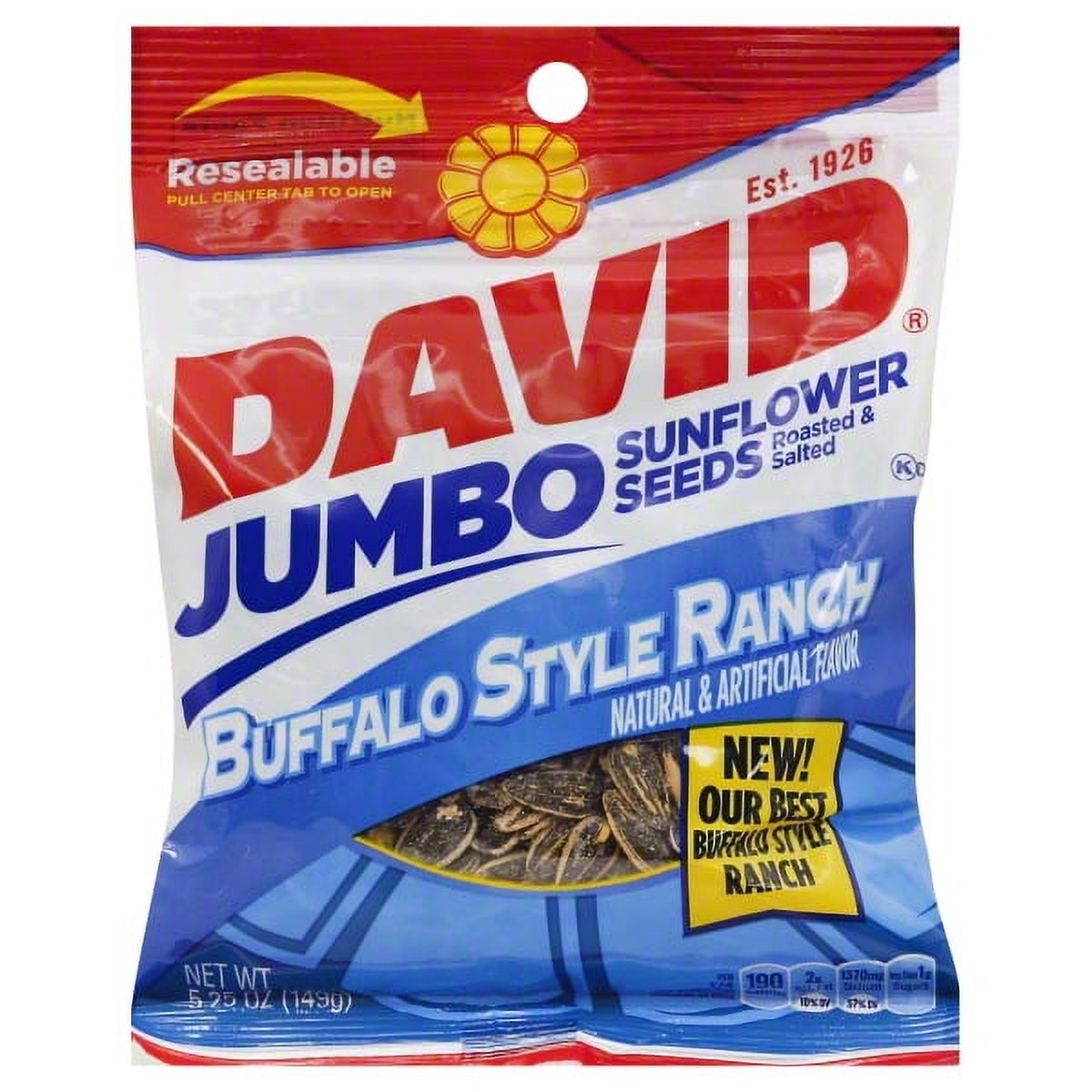 David Jumbo Sunflower Seeds Buffalo Style Ranch - Walmart.com