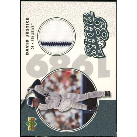 David Justice Card 2002 UD Authentics Stars of '89 Jerseys #SLDJ