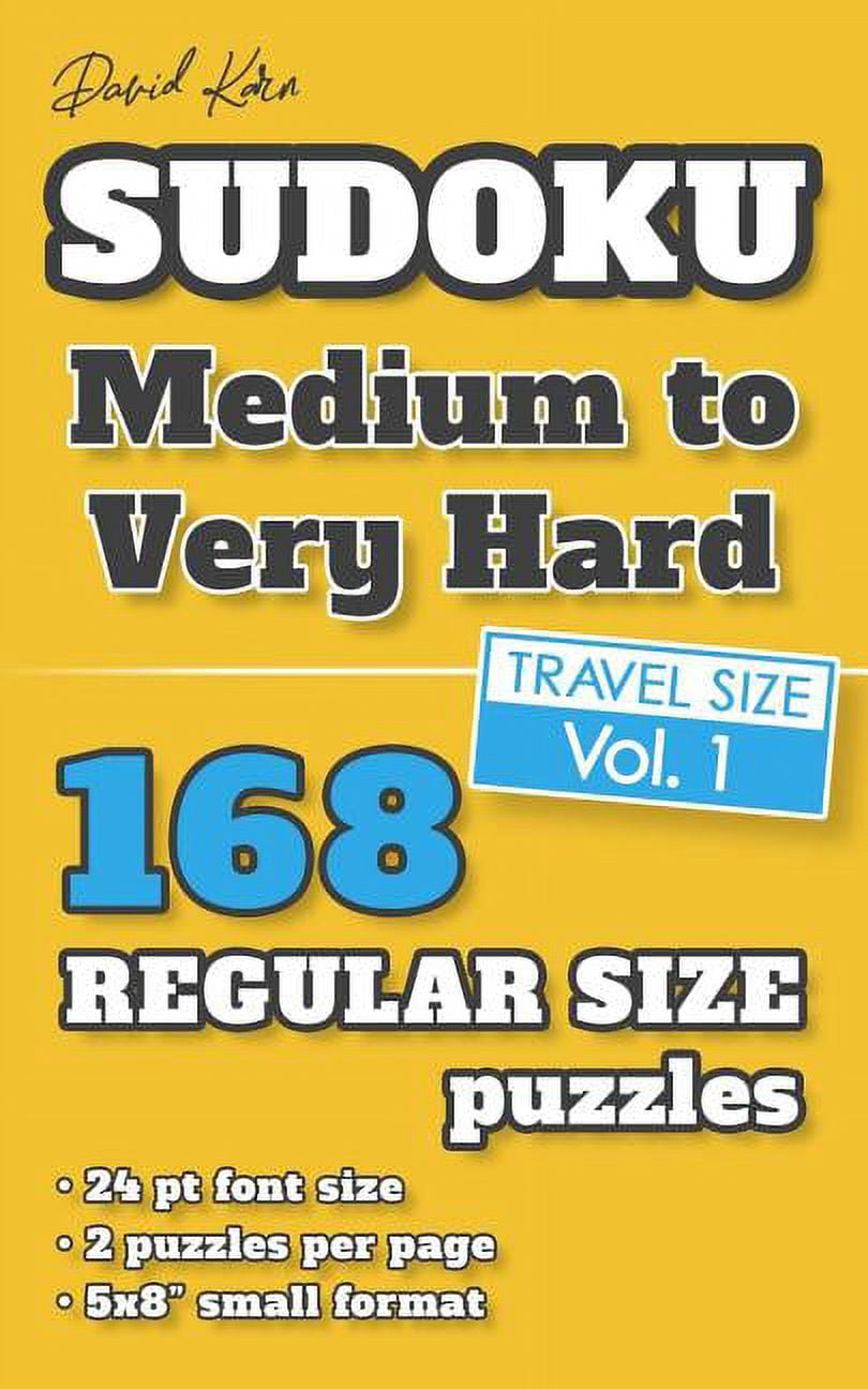 David Karn Sudoku - Medium to Very Hard Vol 1: 168 Puzzles, Travel Size ...