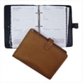 thumbnail image 1 of David King & Co  7 in. x 10 in. Zippered 3 Ring Agenda with Handle- Tan, 1 of 1