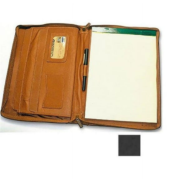 David King & Co 8 .50 in. x 11 in. Zip Around Pad- Black