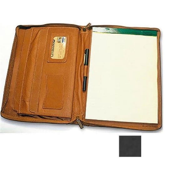 David King & Co 8 .50 in. x 11 in. Zip Around Pad- Black