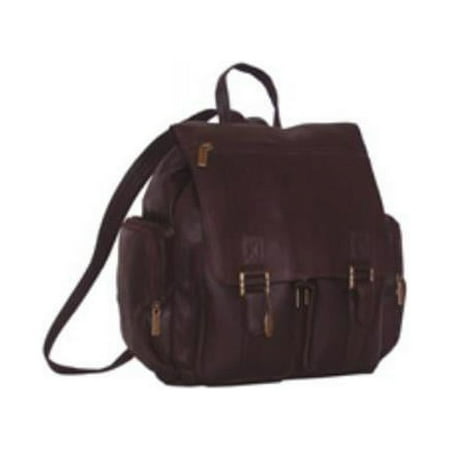 David King & Co Laptop Backpack with 2 Front Pockets- Cafe