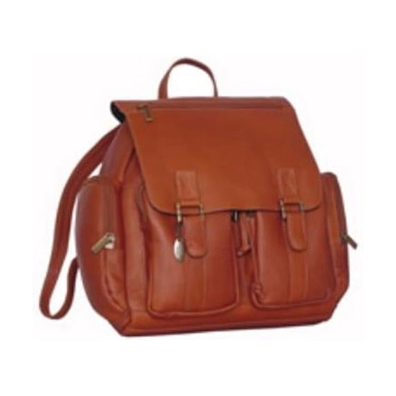 David King & Co Laptop Backpack with 2 Front Pockets- Tan