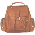 thumbnail image 1 of David King & Co Midsize Top Handle Backpack- Tan, 1 of 2