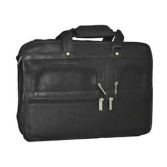 David King Leather 180 Expandable Laptop Bag Black OSFA