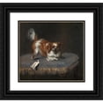 thumbnail image 1 of David Klöcker Ehrenstrahl 21x20 Black Ornate Framed Double Matted Museum Art Print Titled: Hunden Courtisan, 1 of 5
