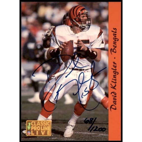 David Klingler Card 1993 Pro Line Live Autographs #20