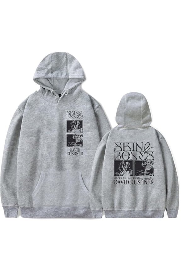 David Kushner Hoodies Skin And Bones Merch Fashion Cool Pop Graphics Print Unisex Trendy Casual Streetwear Top Sweatshirt