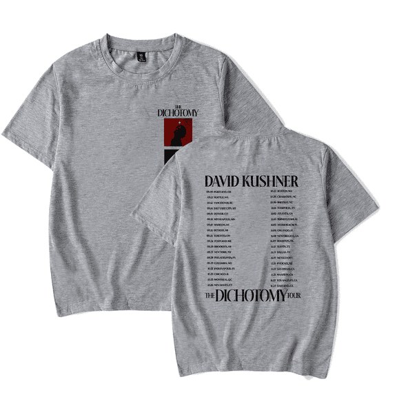 David Kushner Merch The Dichotomy Tour T-shirt for men and women, fashionable pure cotton short sleeved street shirt, summer T-shirt