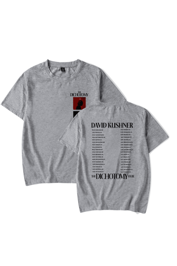 David Kushner Merch The Dichotomy Tour T-shirt for men and women, fashionable pure cotton short sleeved street shirt, summer T-shirt