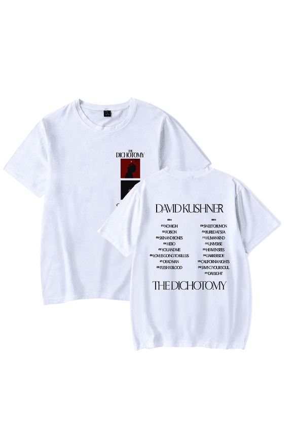 David Kushner Merch The Dichotomy Tracklist Tee Unisex Men Women Fashion Short Sleeve Shirt Sweatwear Streetshirt Cool Summer T-Shirt