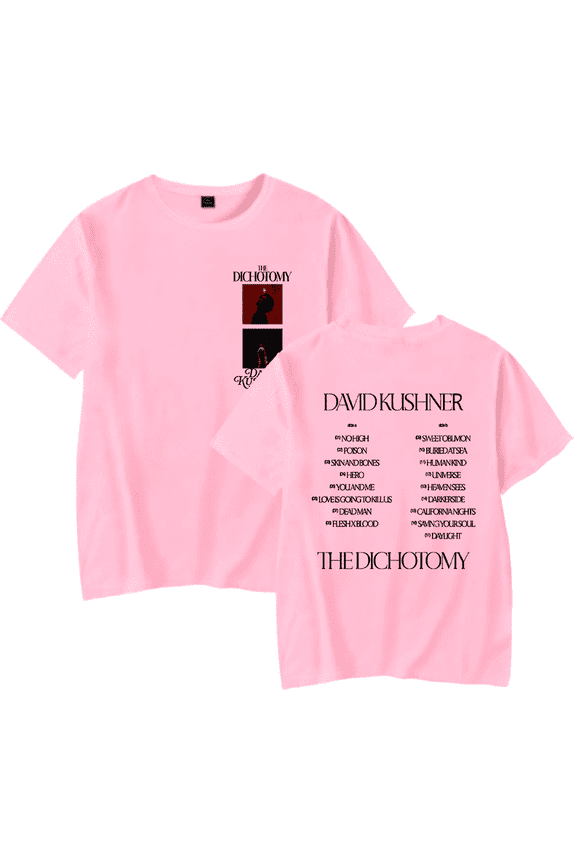 David Kushner Merch The Dichotomy Tracklist Tee Unisex Men Women Fashion Short Sleeve Shirt Sweatwear Streetshirt Cool Summer T-Shirt