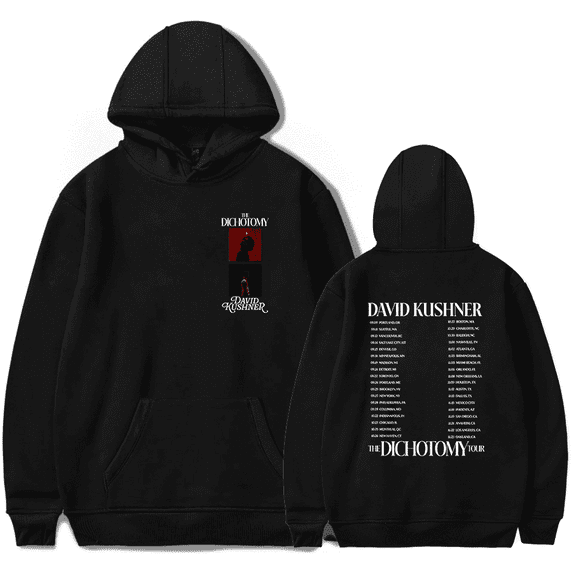 David Kushner The Dichotomy Tour New Fashion Merch Hoodie - Unisex Cotton Long Sleeve Pullover, Cool Hooded Casual Streetwear for Men Women