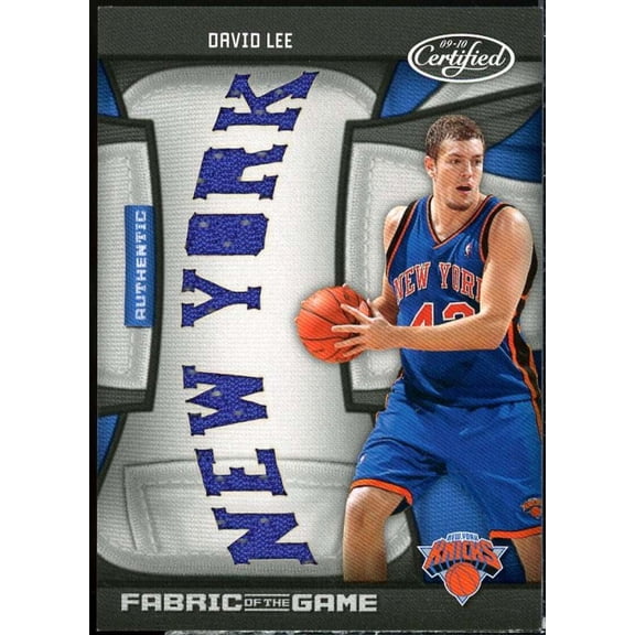 David Lee Card 2009-10 Certified Fabric of the Game Team Die Cuts #91