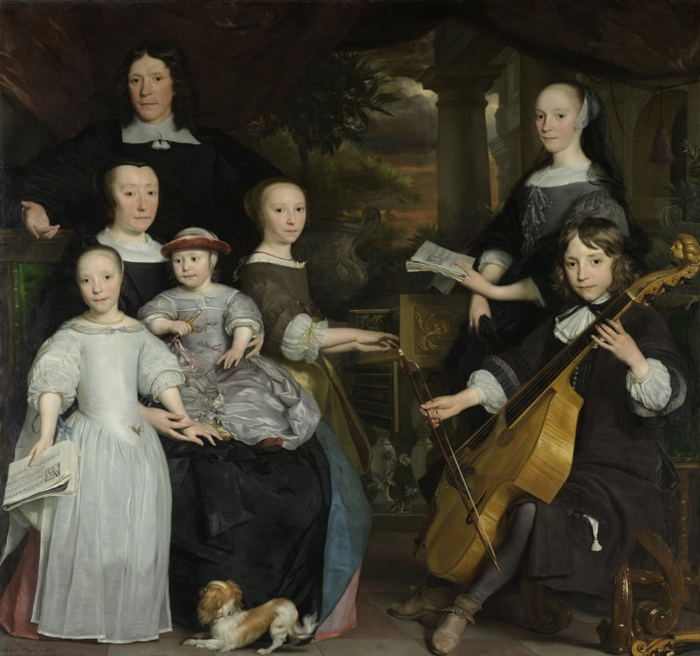 David Leeuw With His Family Canvas Art - (24 x 18)