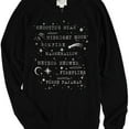 thumbnail image 1 of David Lerner Womens Midnight Graphic Ribbed Trim Crewneck Sweater Black S, 1 of 2