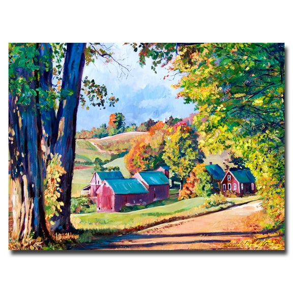 David Lloyd Glover 'Road to Jenne Farm, Vermont' Canvas