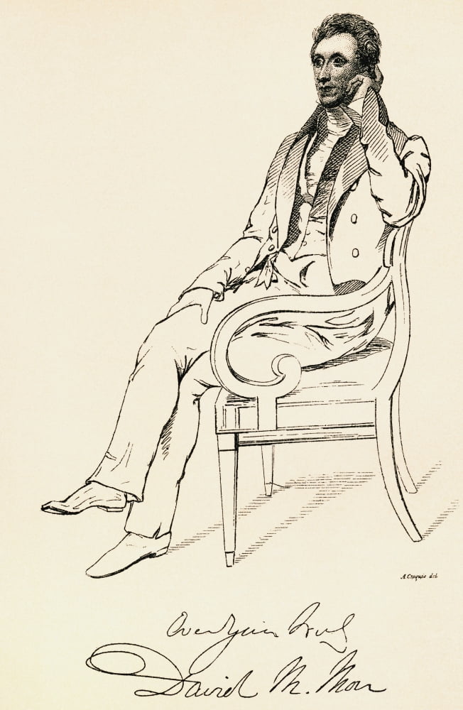 David Macbeth Moir 1798 - 1851 Scottish Physician And Writer Sometimes Signing His Work With The Name Delta From The Maclise Portrait Gallery Published 1898 Canvas Art - Ken Welsh Design Pics (24 x 3