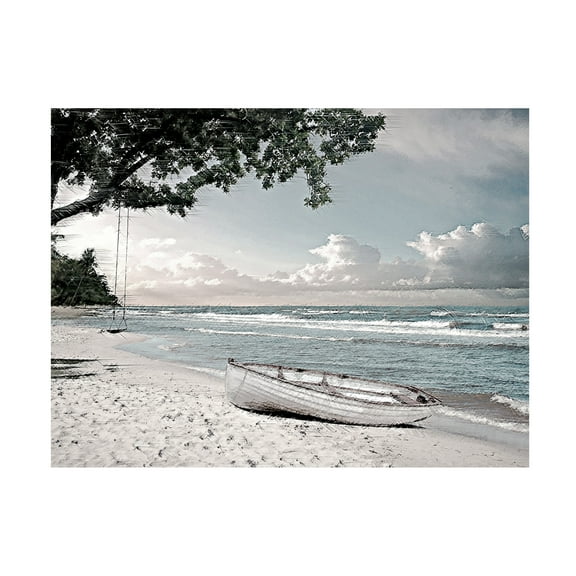 David Manlove 'Tree Swing and a Row Boat B' Canvas Art