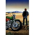 thumbnail image 1 of David Mann Ghost Rider Thriller Action Painting Wall Decor - 24x36 Inch Laminated Poster - Stunning Detail and Bold Colors, 1 of 4