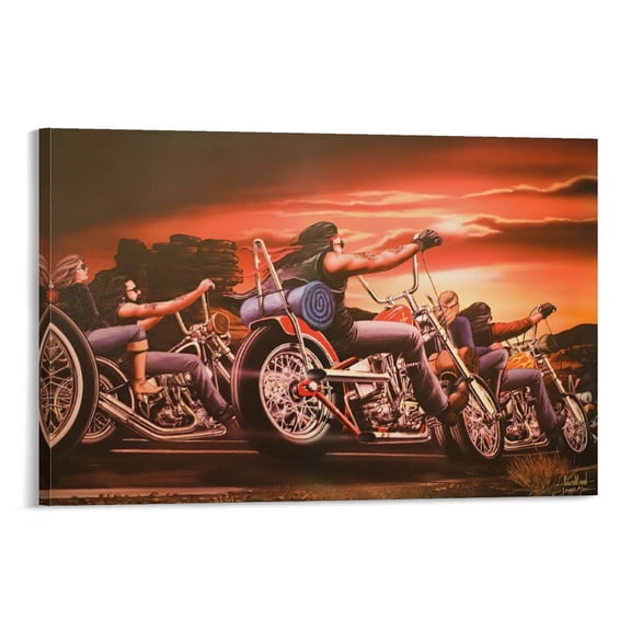 David Mann Motorcycle Art Gnghost Rider Prints Poster (14) Picture Print Wall Art Poster Painting Canvas Posters Artworks Gift Room Aesthetic 08x12inch(20x30cm)