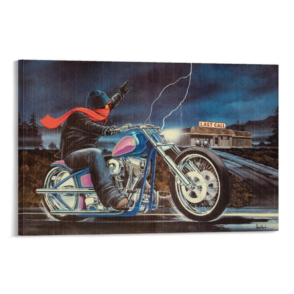 David Mann Motorcycle Art Gnghost Rider Prints Poster (32) Artworks Picture Print Poster Wall Art Painting Canvas Gift Decor Home Posters Decorative 20x30inch(50x75cm)