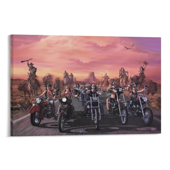 David Mann Motorcycle Art Gnghost Rider Prints Poster (43) Picture Print Canvas Poster Wall Paint Art Posters Decor Modern Home Artworks Gift 24x36inch(60x90cm)