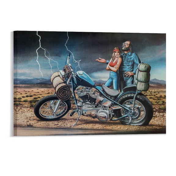 David Mann Motorcycle Art Gnghost Rider Prints Poster (46) Canvas Poster Wall Art Picture Prints Hanging Photo Gift Decor Home Posters Artworks 11x17inch(28x43cm)