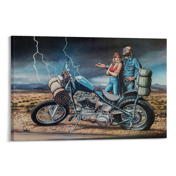 David Mann Motorcycle Art Gnghost Rider Prints Poster (5) Picture Print Canvas Poster Wall Paint Art Posters Decor Modern Home Artworks Gift 16x24inch(40x60cm)