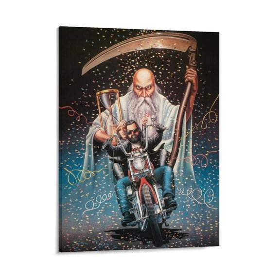 David Mann Motorcycle Art Gnghost Rider Prints Poster (50) Picture Print Canvas Poster Wall Paint Art Posters Decor Modern Home Artworks Gift 08x10inch(20x25cm)