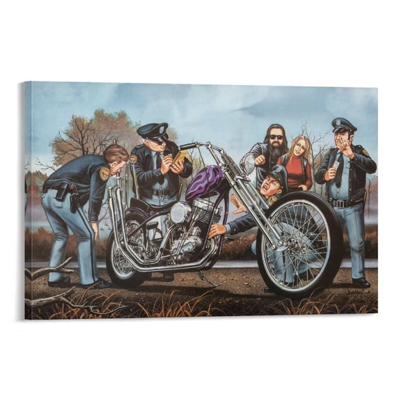 David Mann Motorcycle Art Gnghost Rider Prints Poster (56) Posters Wall Art Painting Canvas Gift Living Room Prints Bedroom Decor Poster Artworks 12x18inch(30x45cm)