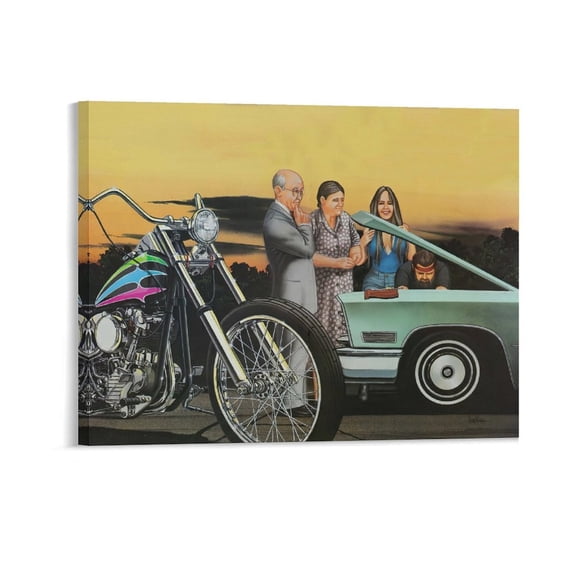 David Mann Motorcycle Art Gnghost Rider Prints Poster (59) Posters Art Print Wall Photo Paint Poster Hanging Picture Family Bedroom Decor Gift 08x10inch(20x25cm)