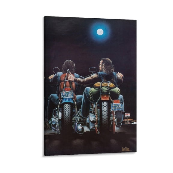 David Mann Motorcycle Art Gnghost Rider Prints Poster (61) Wall Art Poster Scroll Canvas Painting Picture Living Room Decor Home 24x36inch(60x90cm)