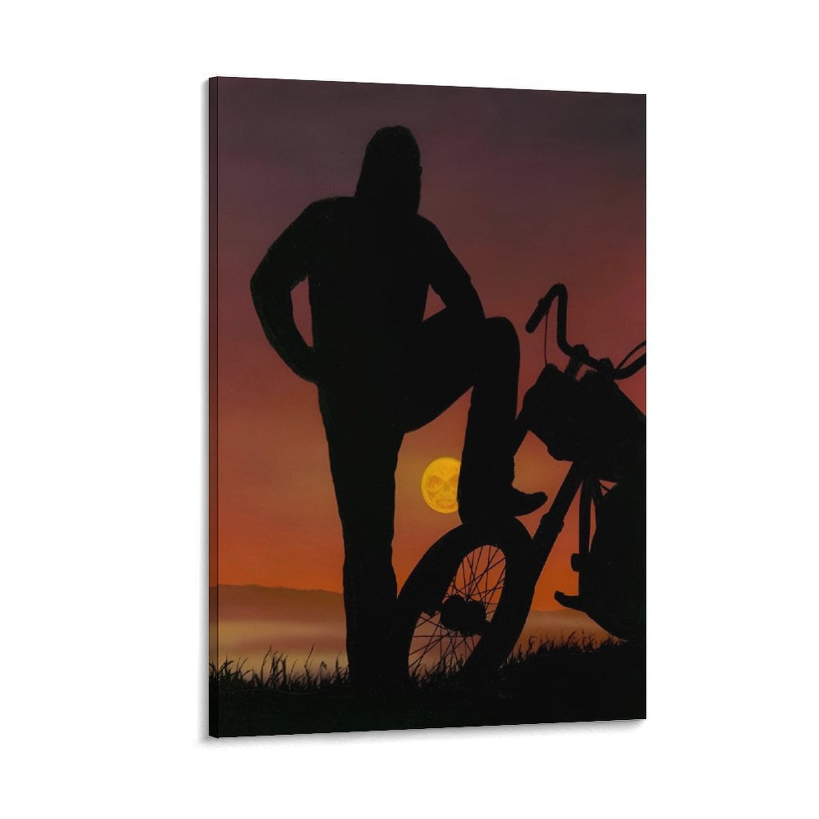 David Mann Posters Motorcycle Rider The Mann Canvas Poster Wall Art ...